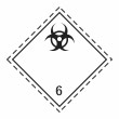 Знак перевозки опасных грузов «Класс 6.2. Инфекционные вещества» (пленка ламинир., 250х250 мм)